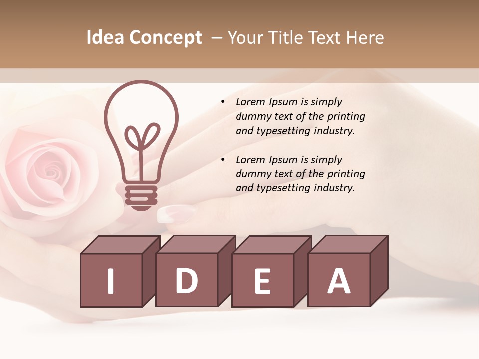 Hold Soft Beauty PowerPoint Template