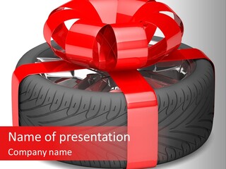 Object Tyre Vehicle PowerPoint Template