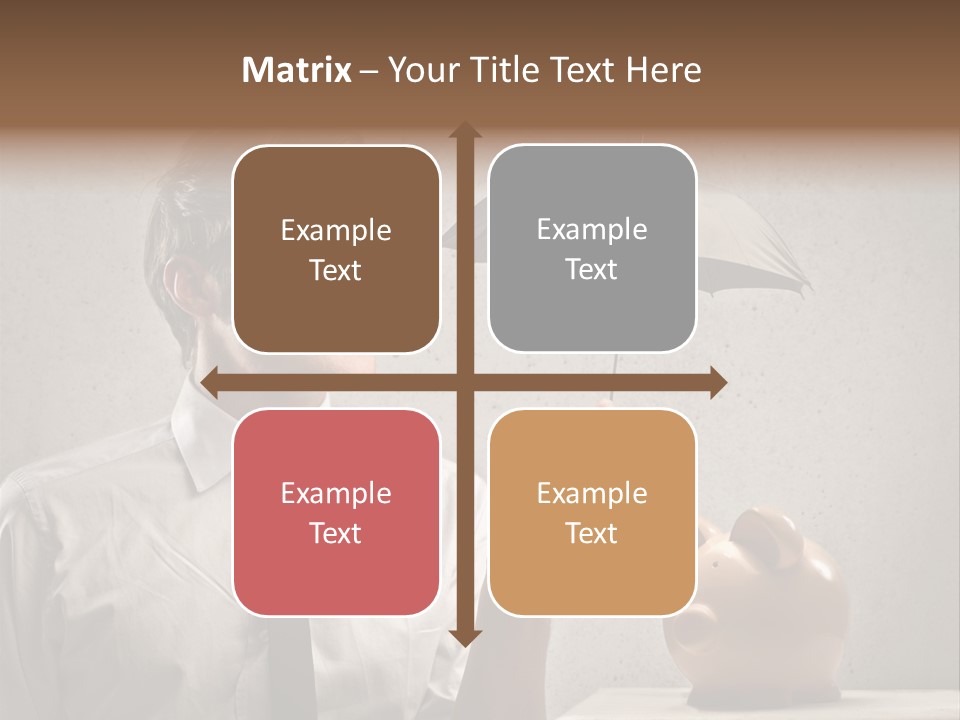 Earn Piggy Businessman PowerPoint Template