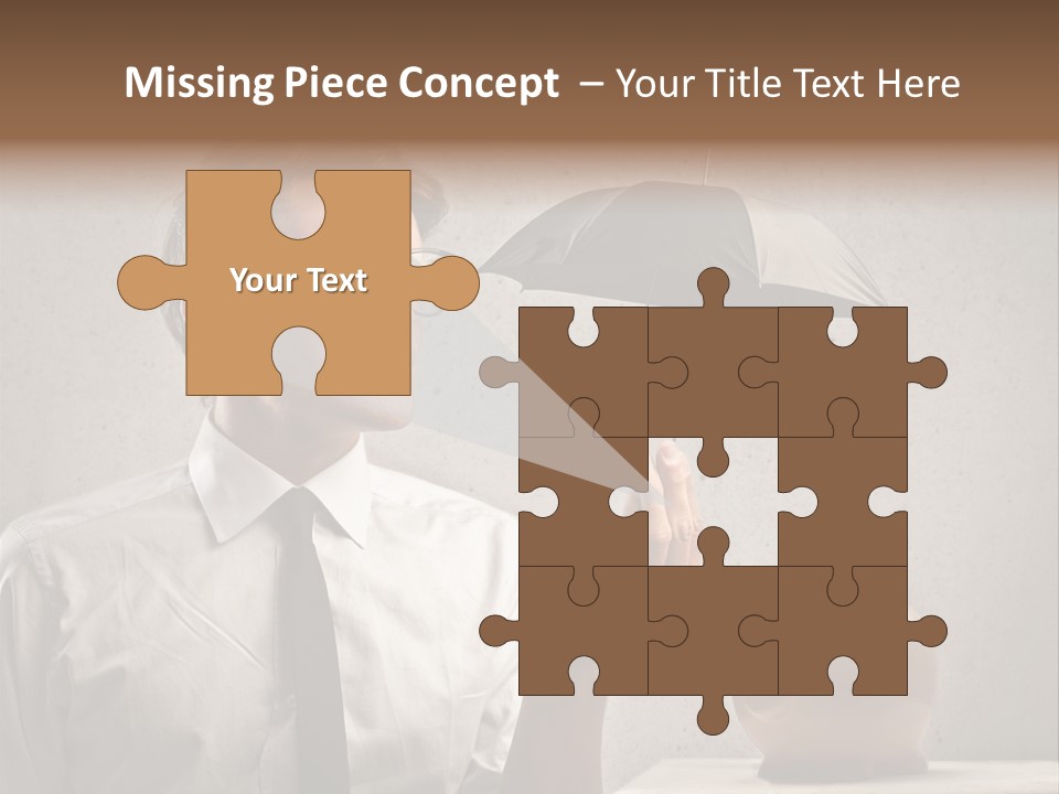 Earn Piggy Businessman PowerPoint Template