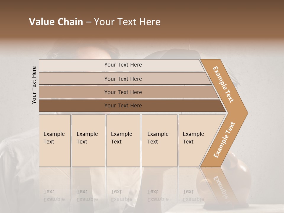 Earn Piggy Businessman PowerPoint Template