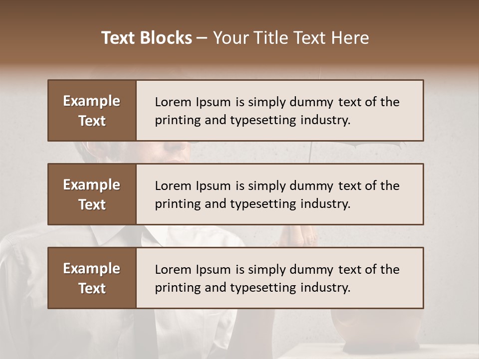 Earn Piggy Businessman PowerPoint Template