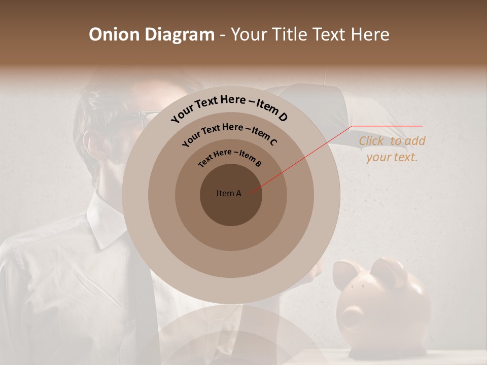 Earn Piggy Businessman PowerPoint Template