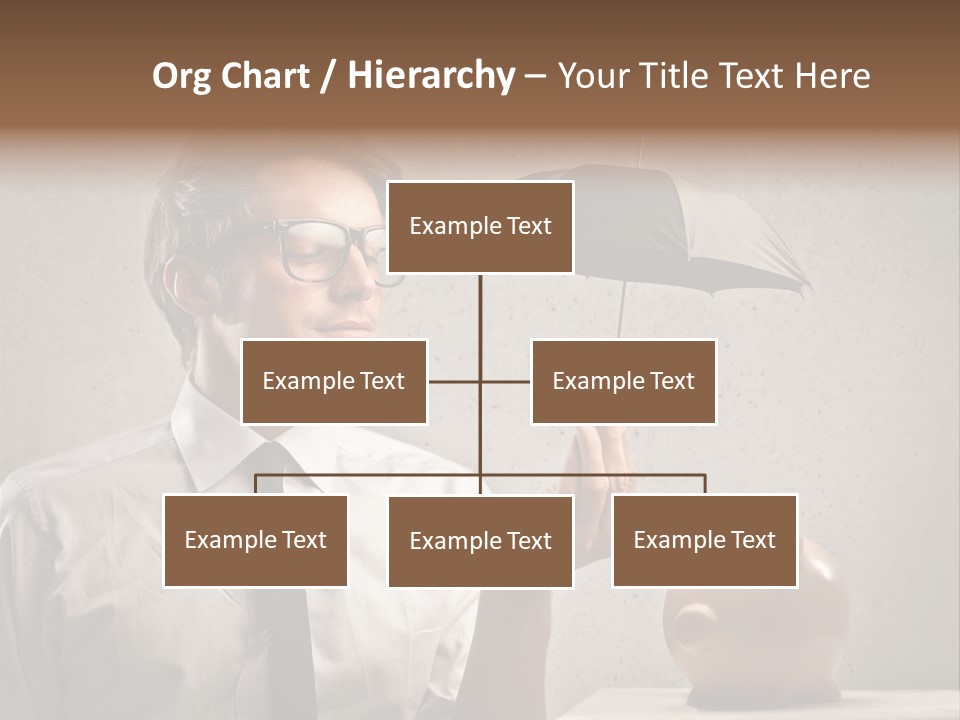 Earn Piggy Businessman PowerPoint Template