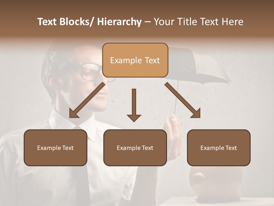 Earn Piggy Businessman PowerPoint Template