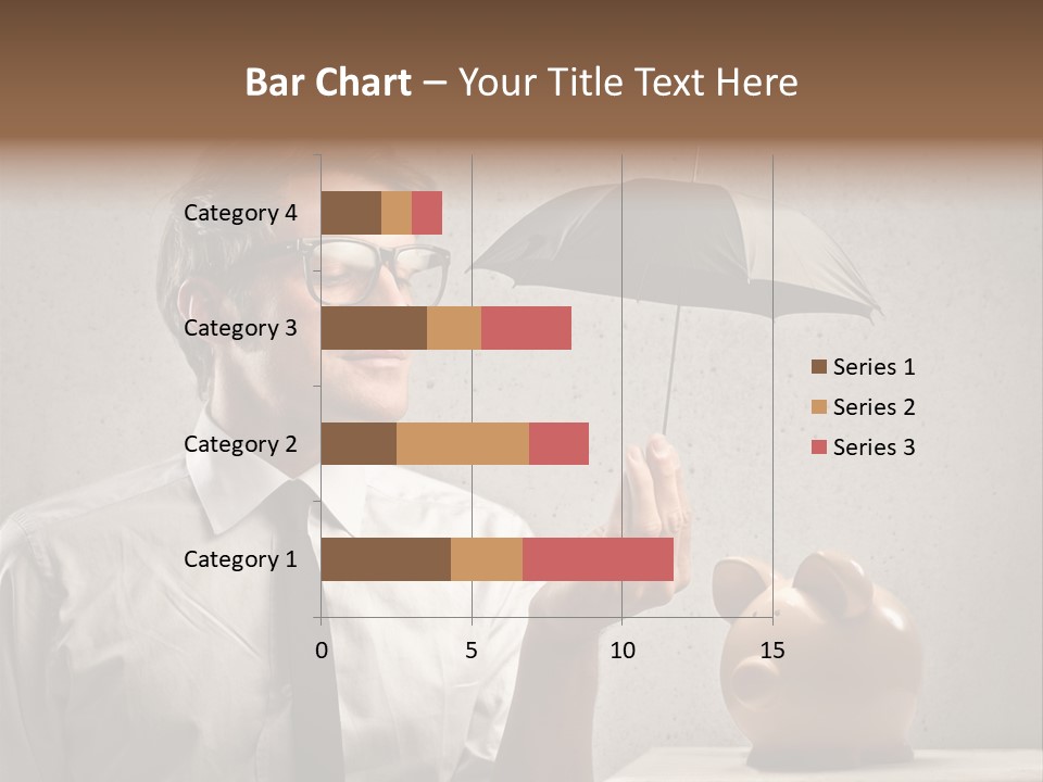 Earn Piggy Businessman PowerPoint Template