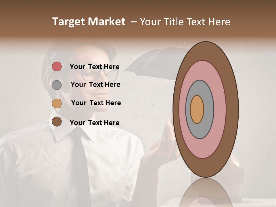 Earn Piggy Businessman PowerPoint Template