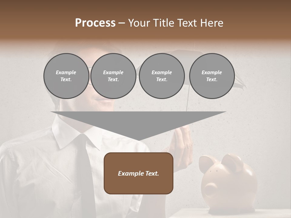 Earn Piggy Businessman PowerPoint Template