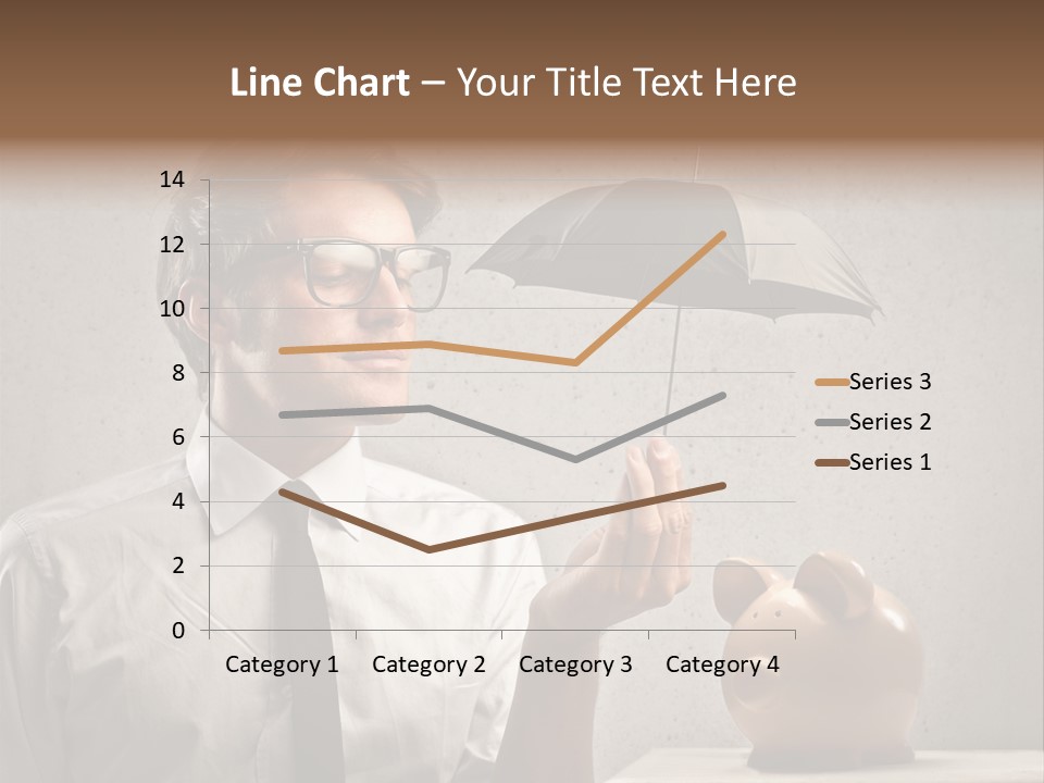 Earn Piggy Businessman PowerPoint Template
