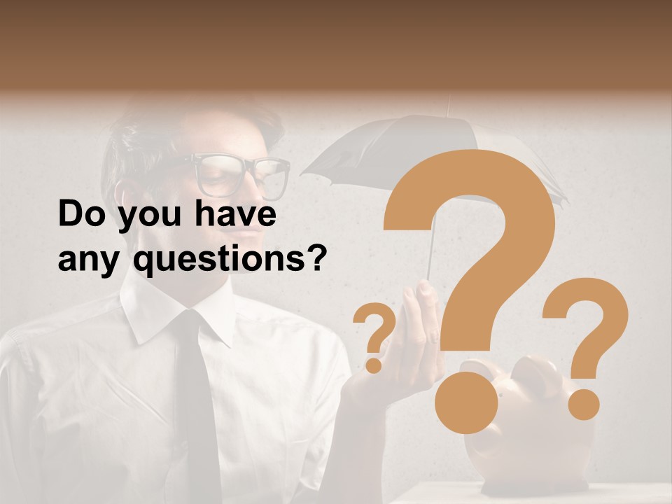 Earn Piggy Businessman PowerPoint Template