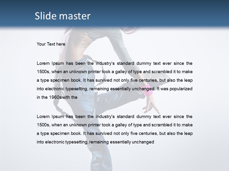 Funky Dancer Posing PowerPoint Template