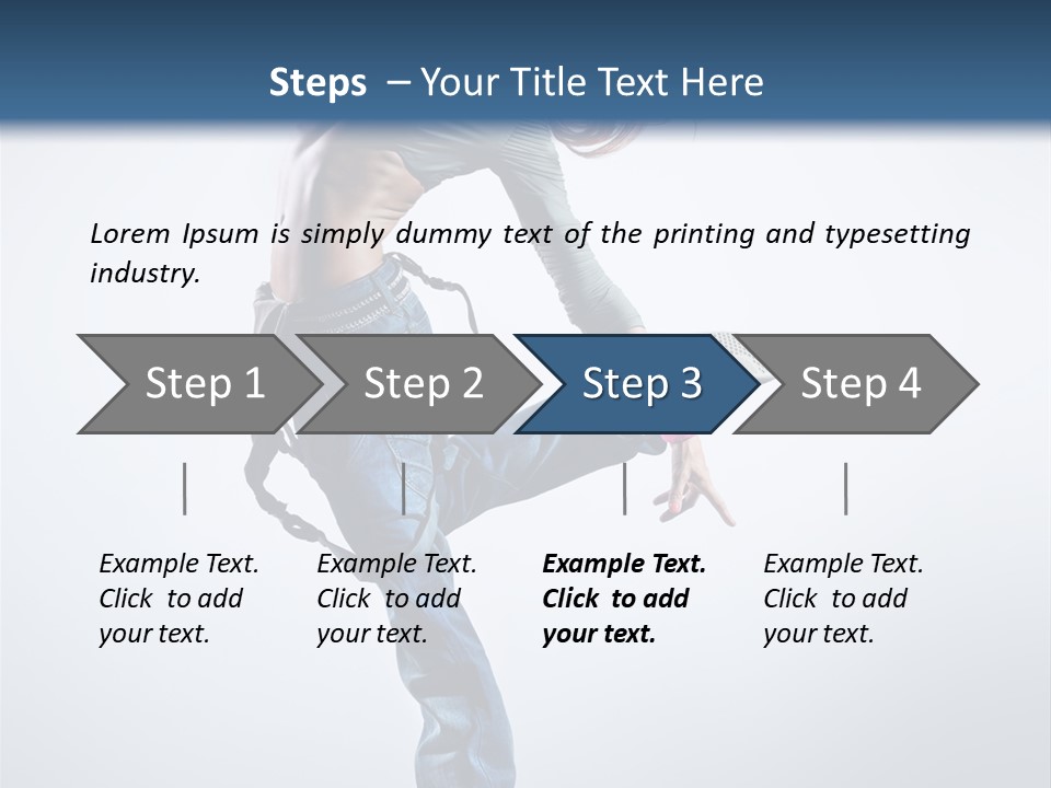 Funky Dancer Posing PowerPoint Template