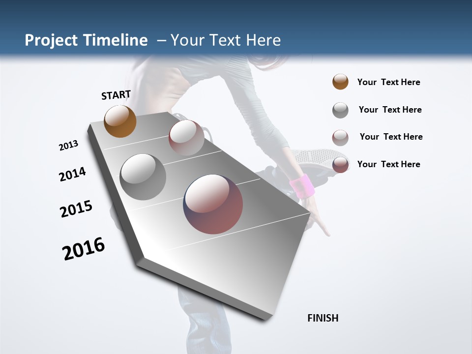 Funky Dancer Posing PowerPoint Template