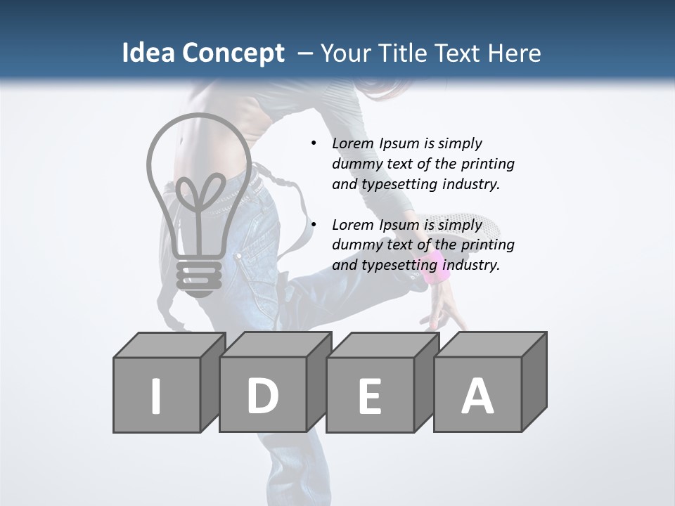 Funky Dancer Posing PowerPoint Template