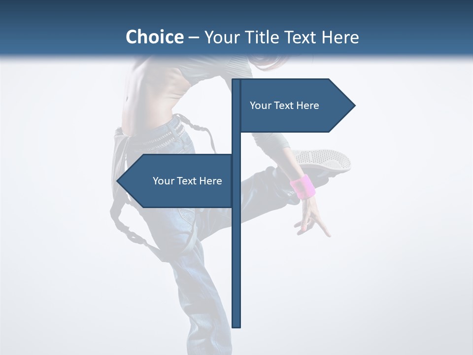 Funky Dancer Posing PowerPoint Template