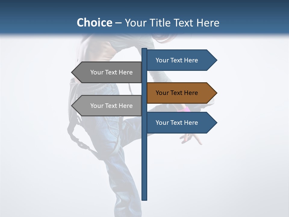 Funky Dancer Posing PowerPoint Template