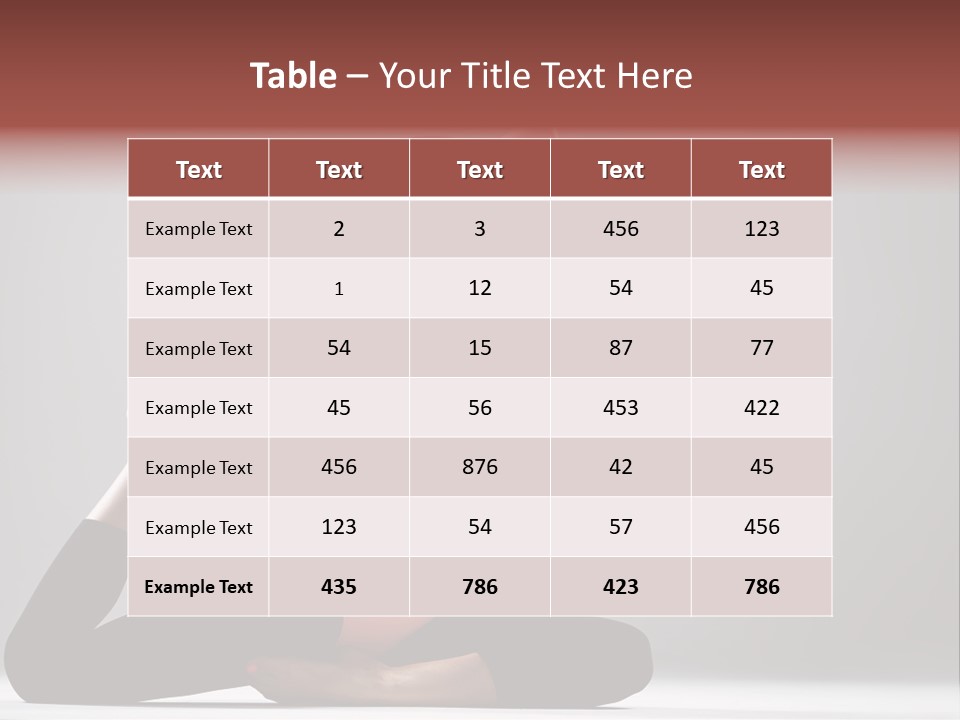 Female Balance Vitality PowerPoint Template