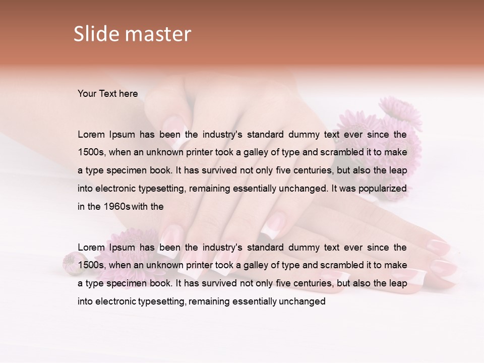 Flower Treatment Table PowerPoint Template