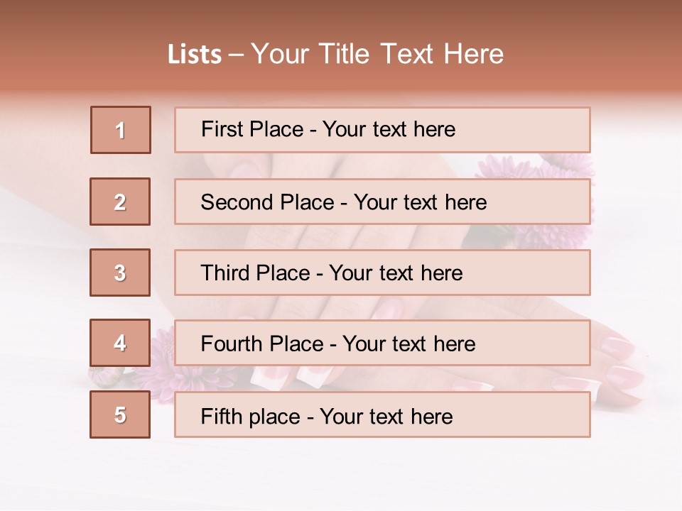 Flower Treatment Table PowerPoint Template