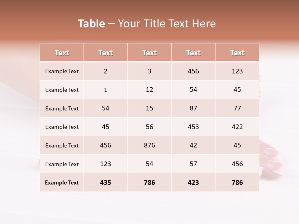 Flower Treatment Table PowerPoint Template