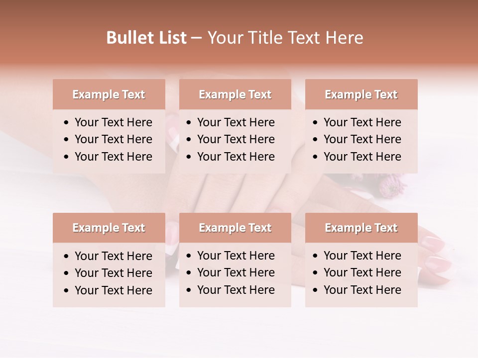 Flower Treatment Table PowerPoint Template