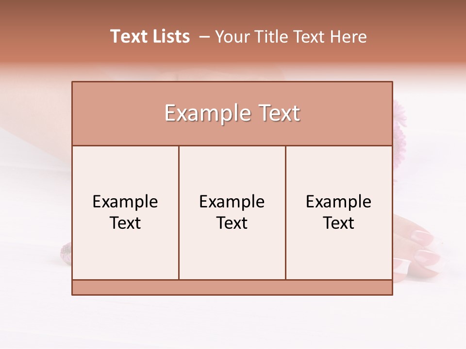 Flower Treatment Table PowerPoint Template