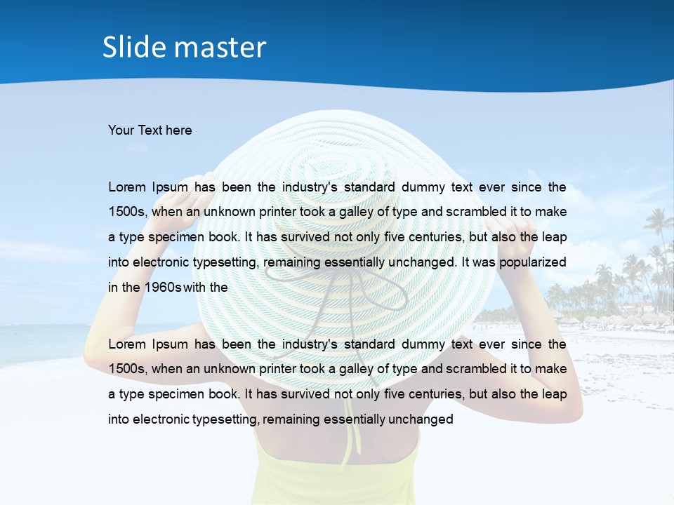 Mexican Girl Ocean PowerPoint Template