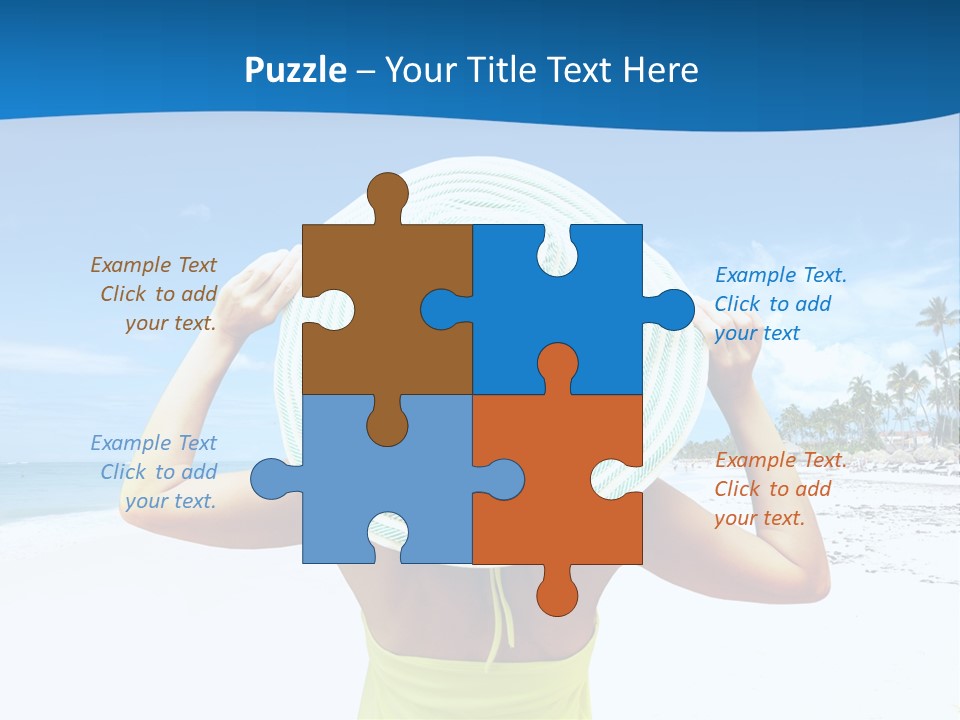 Mexican Girl Ocean PowerPoint Template