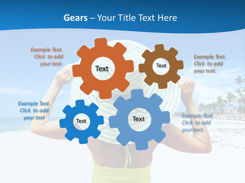 Mexican Girl Ocean PowerPoint Template