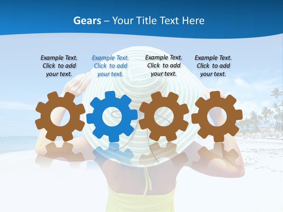 Mexican Girl Ocean PowerPoint Template