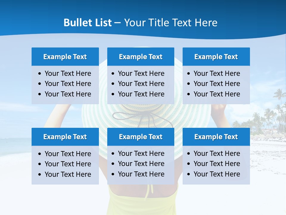 Mexican Girl Ocean PowerPoint Template