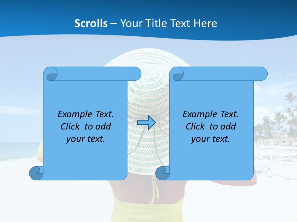 Mexican Girl Ocean PowerPoint Template