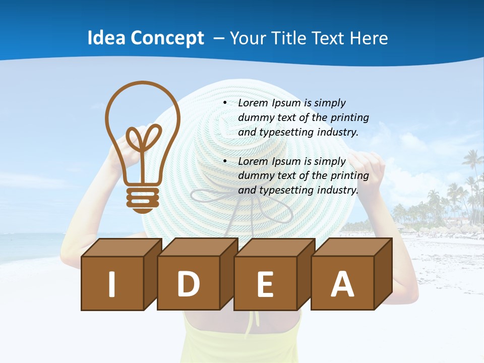 Mexican Girl Ocean PowerPoint Template