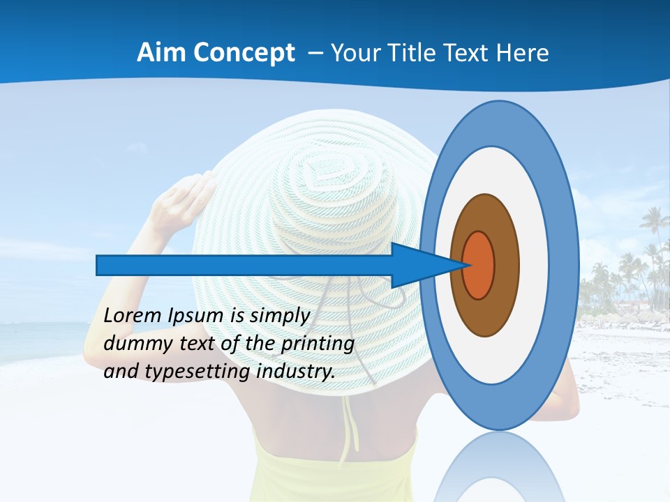 Mexican Girl Ocean PowerPoint Template