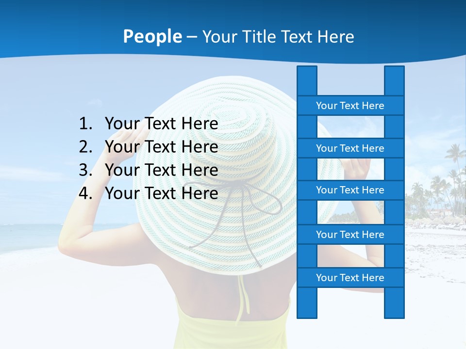 Mexican Girl Ocean PowerPoint Template