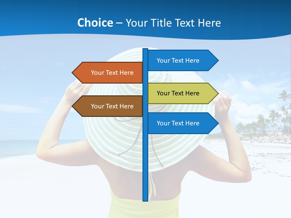 Mexican Girl Ocean PowerPoint Template