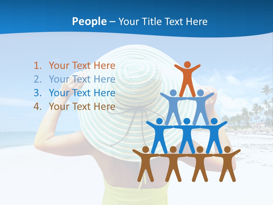 Mexican Girl Ocean PowerPoint Template