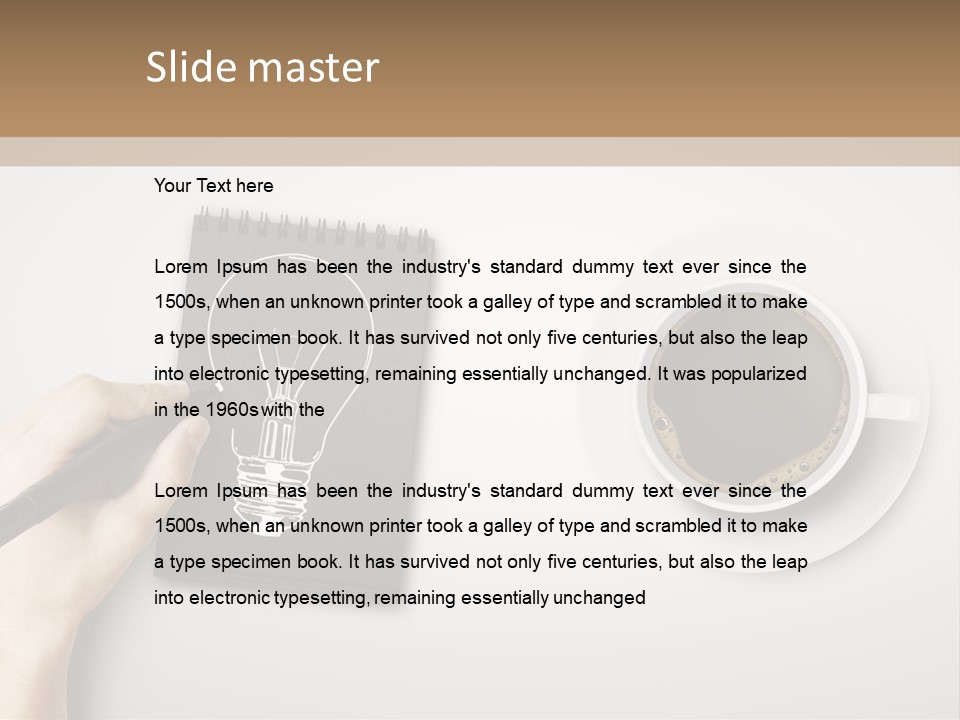 Closeup Lightbulb Draw PowerPoint Template