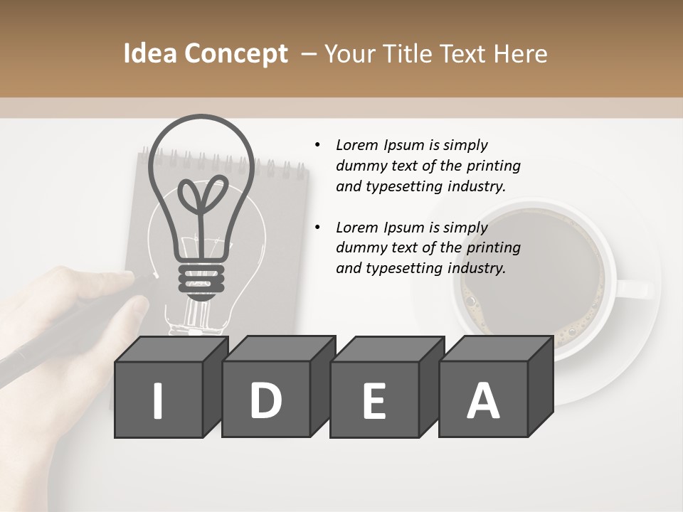 Closeup Lightbulb Draw PowerPoint Template