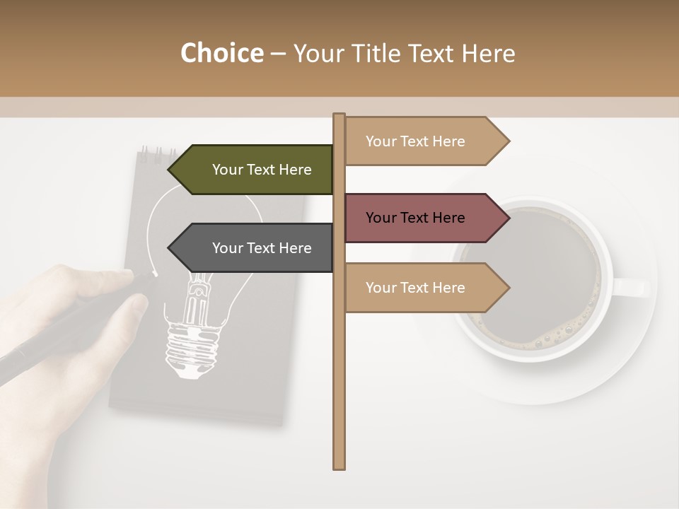 Closeup Lightbulb Draw PowerPoint Template