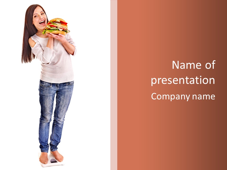 Scales Fatty Lunch PowerPoint Template