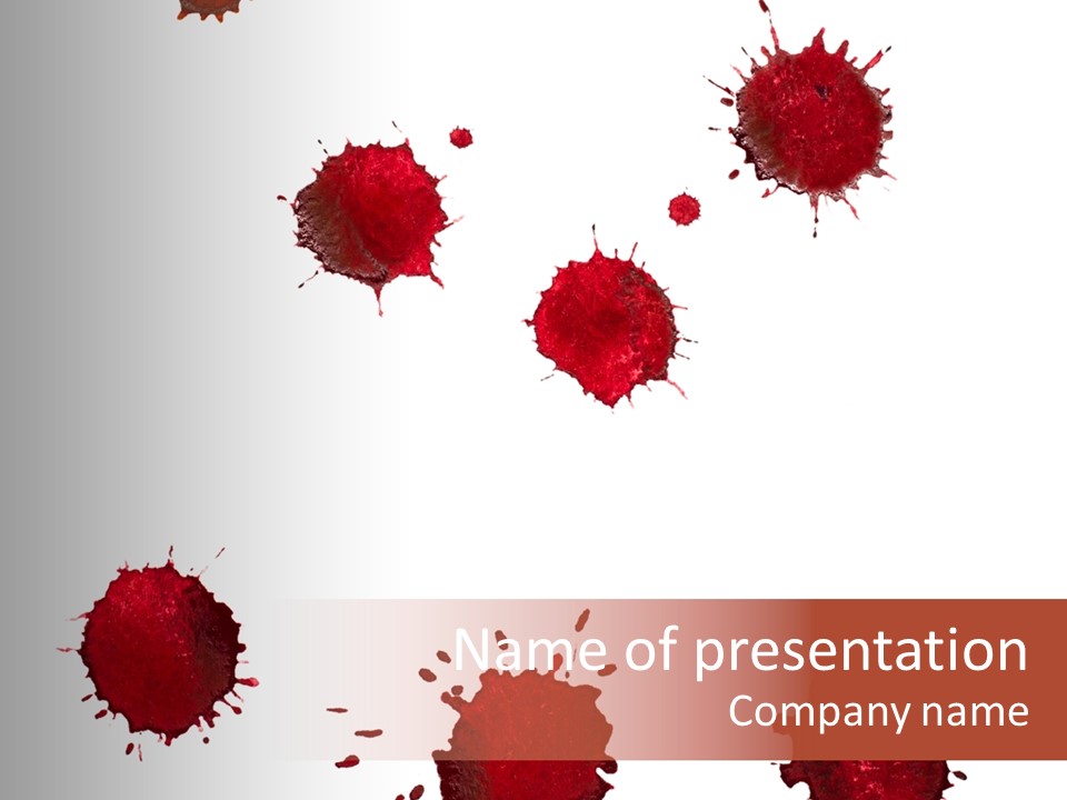 Smudge Droplet Blot PowerPoint Template