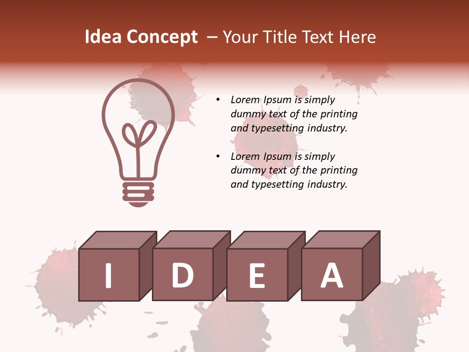 Smudge Droplet Blot PowerPoint Template