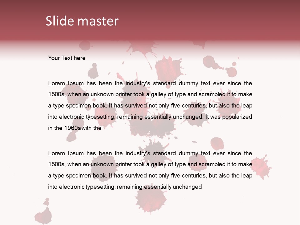 Rough Orange Droplet PowerPoint Template