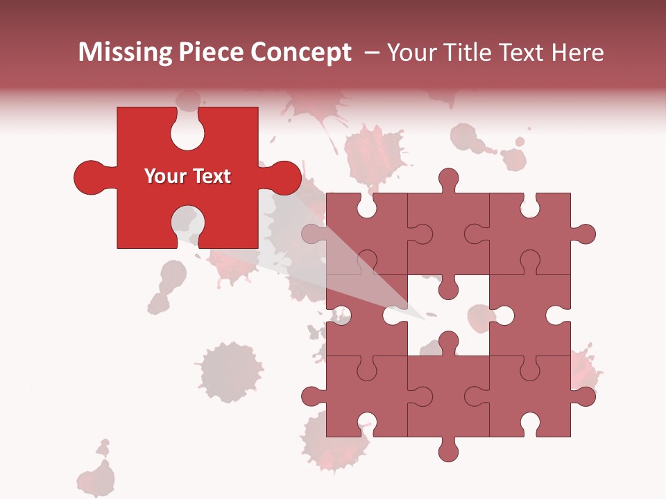 Rough Orange Droplet PowerPoint Template