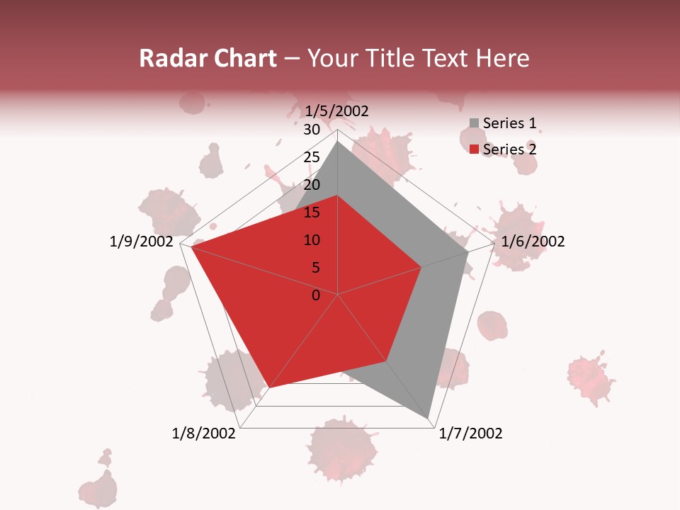 Rough Orange Droplet PowerPoint Template