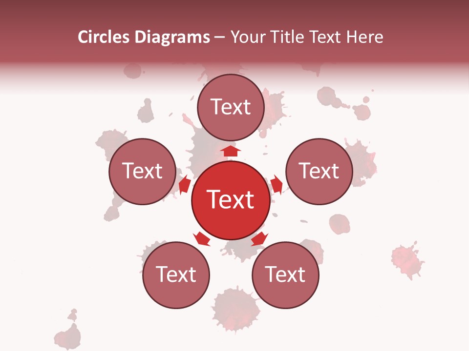 Rough Orange Droplet PowerPoint Template