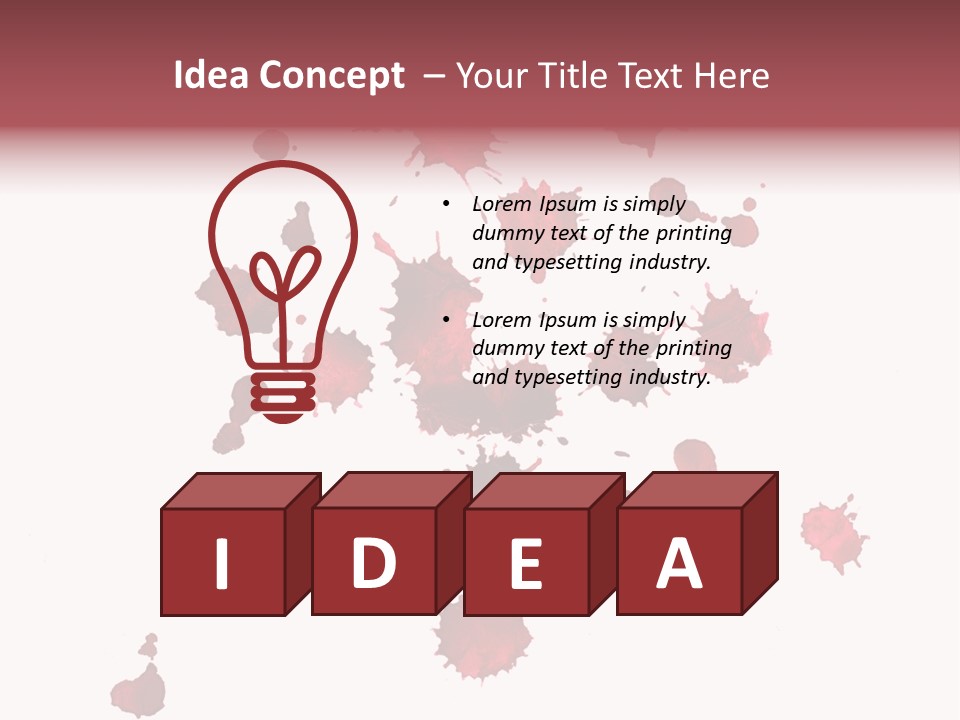 Rough Orange Droplet PowerPoint Template