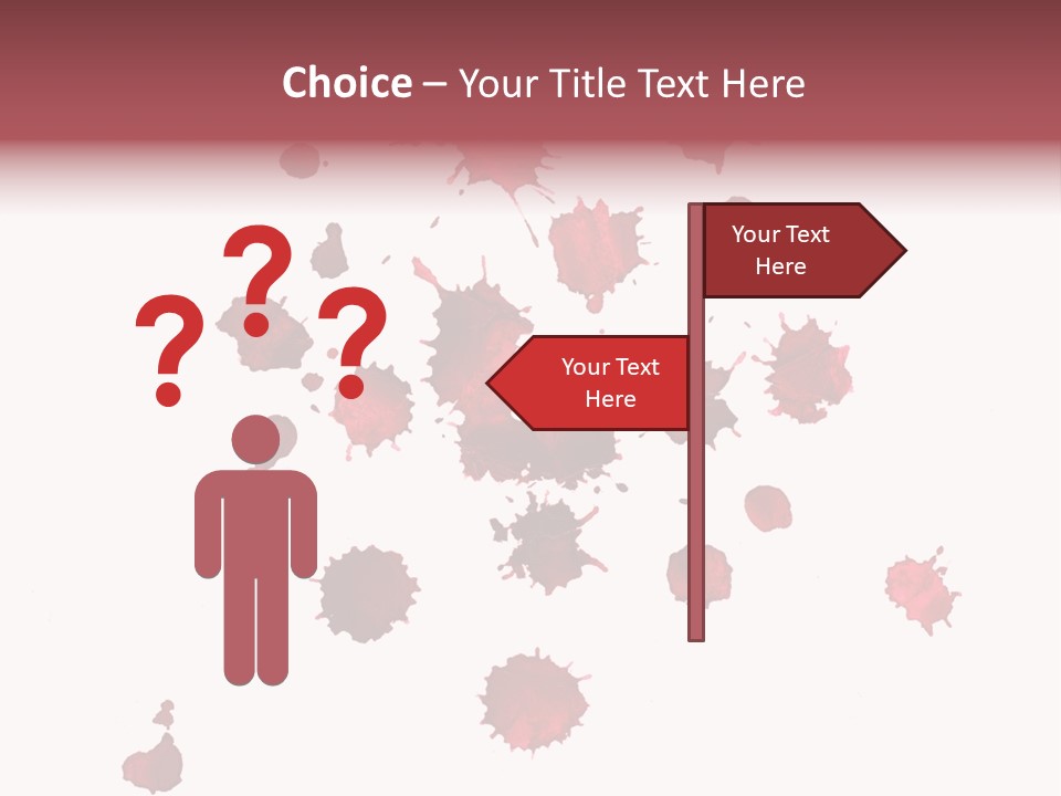 Rough Orange Droplet PowerPoint Template