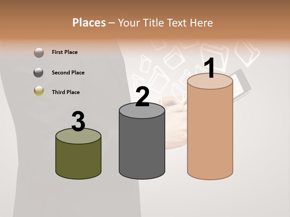 Display Young Holding PowerPoint Template